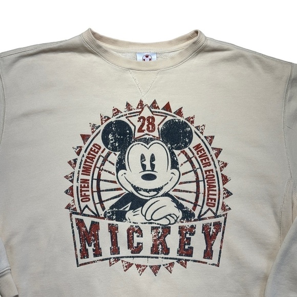 Disney Beige Oversized Long Sleeve Crewneck Sweatshirt US L - Picture 7 of 10
